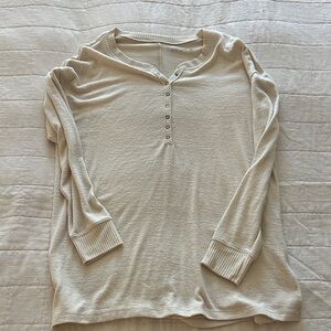 Women's Cream Long Sleeve Top